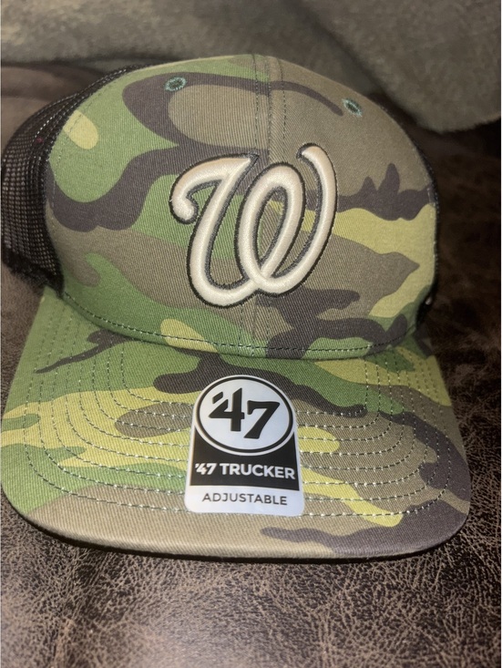 Other - 47 Brand Washington Nationals Camo Trucker Hat Snapback Adjustable MLB Cap NWT